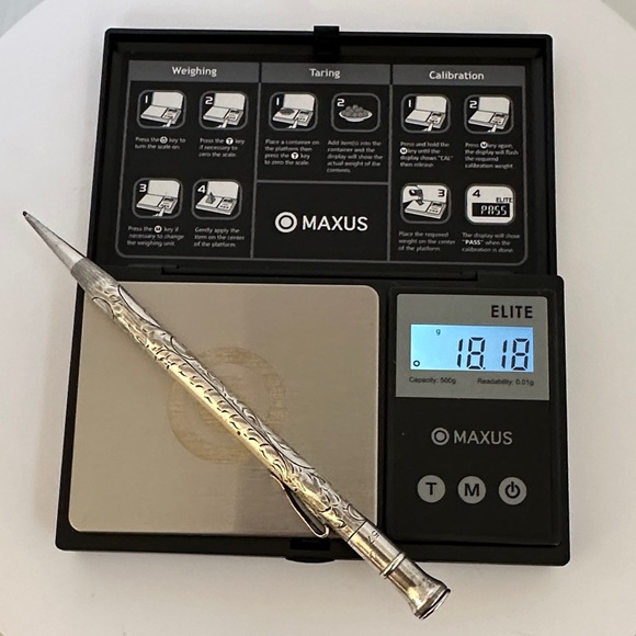 Sterling Silver 1800 Mechanical Pencil - Picture 8 of 9
